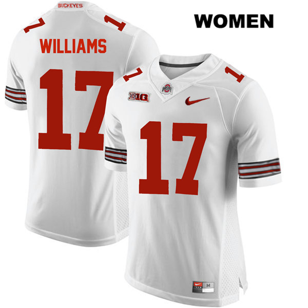 Ohio State Buckeyes Women's Alex Williams #17 White Authentic Nike College NCAA Stitched Football Jersey PG19H70EH